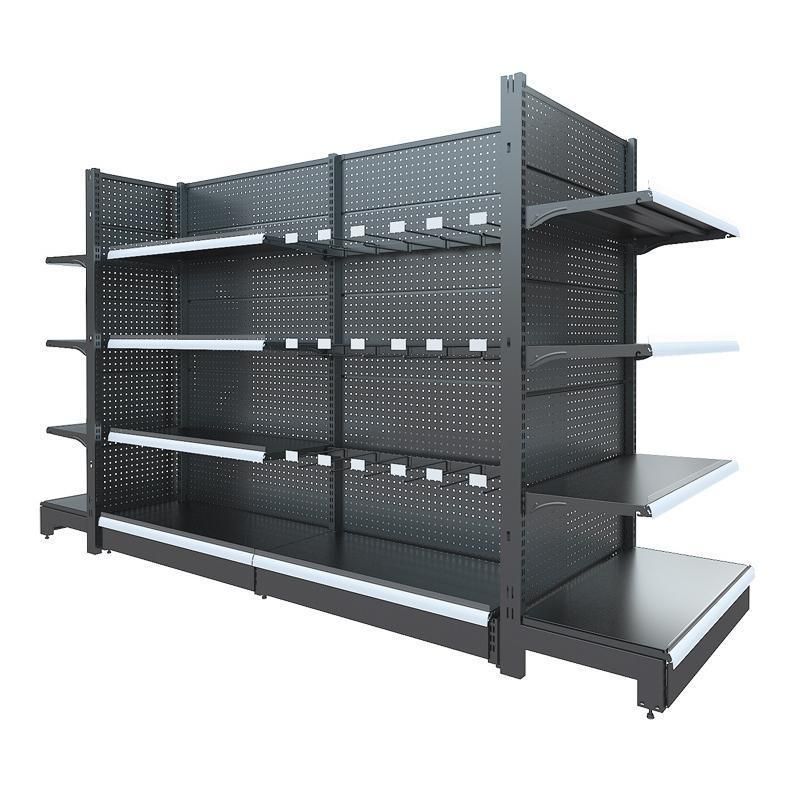2021 New Design Metal Display Shelves Factory Supplier Supermarket Racks Gondola