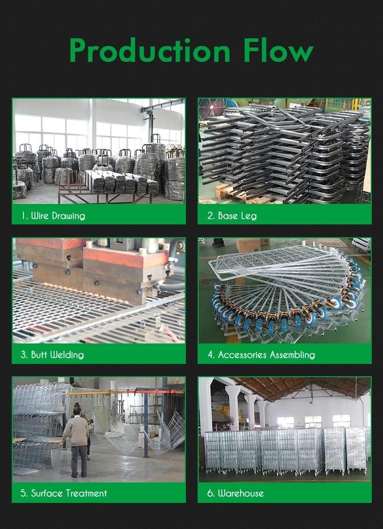 Foldable Warehouse Nestable Folding Roll Cage