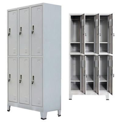 Good Quality Steel 6 Door Locker for Changing Room Gym Locker with Feet