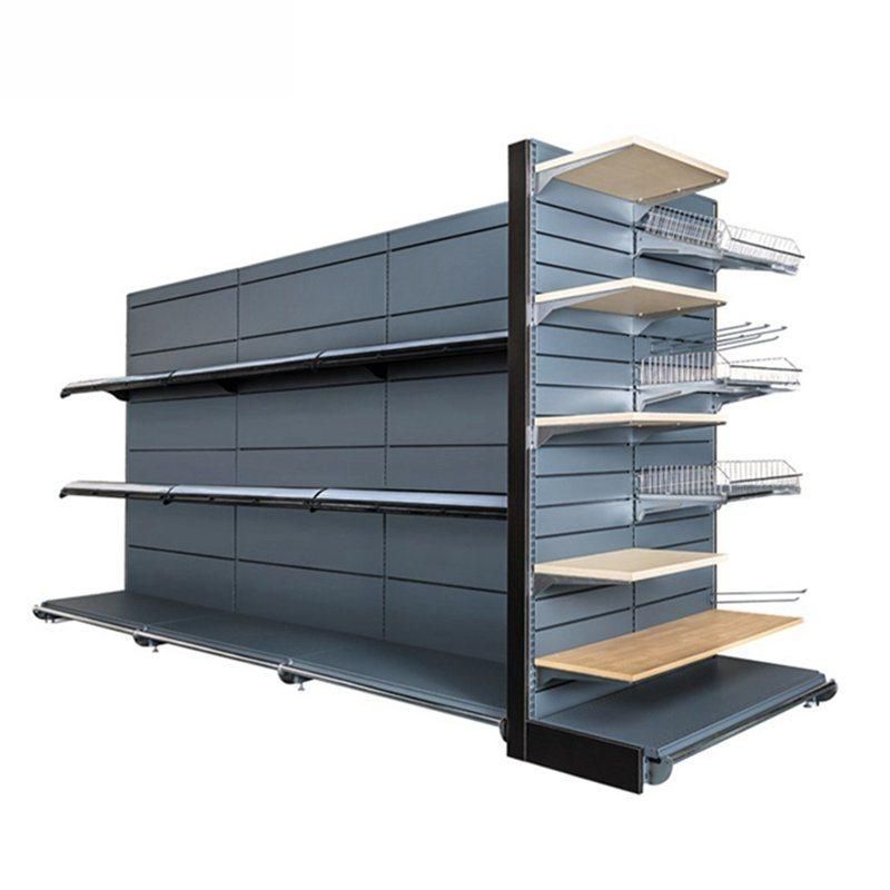 Multifunctional Grocery Quality Supermarket Metal Display Shelf