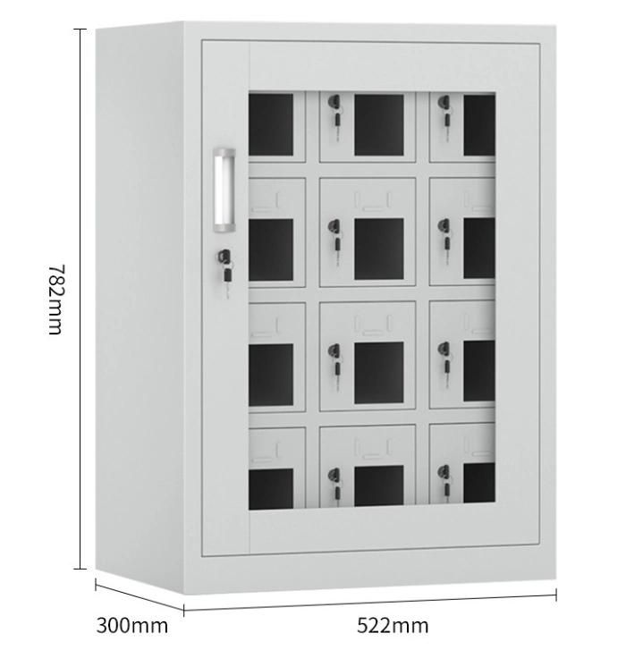 Steel 12 Door Mobile Phone Storage and Charge Locker with Sockets