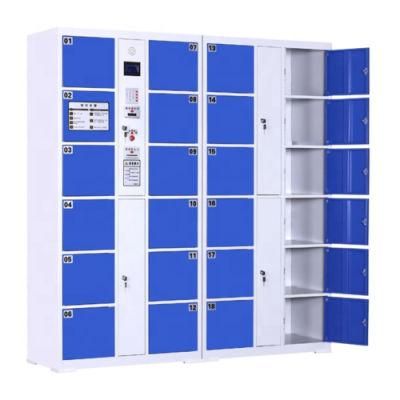 Digital Locker 24 Doors Smart Electronic Depositing Cabinet with Dark Blue Color