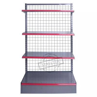 Heavy Duty Back Mesh Double-Sides Supermarket Island Gondola Rack