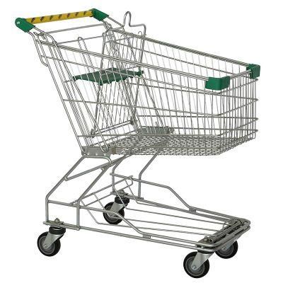 Metal Shopping Trolley High Quality Asian Style Cart for Supermarket
