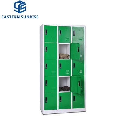 15 Door Metal Steel Iron Cloth Locker Cabinet