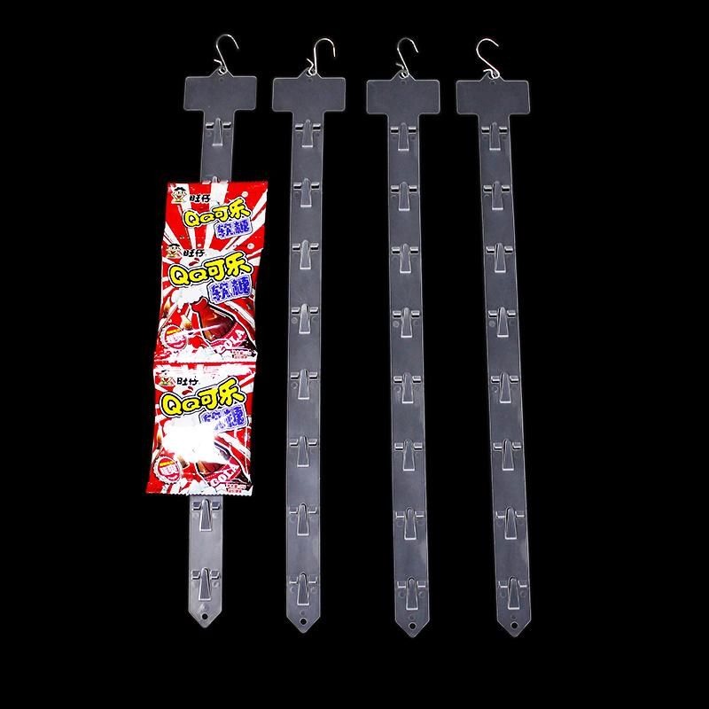 Plastic PP Hanging Display Clip Strips with Hook for Supermarket