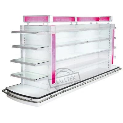 ODM Double Side Supermarket Equipment Grocery Gondola Shelves for Cosmetic