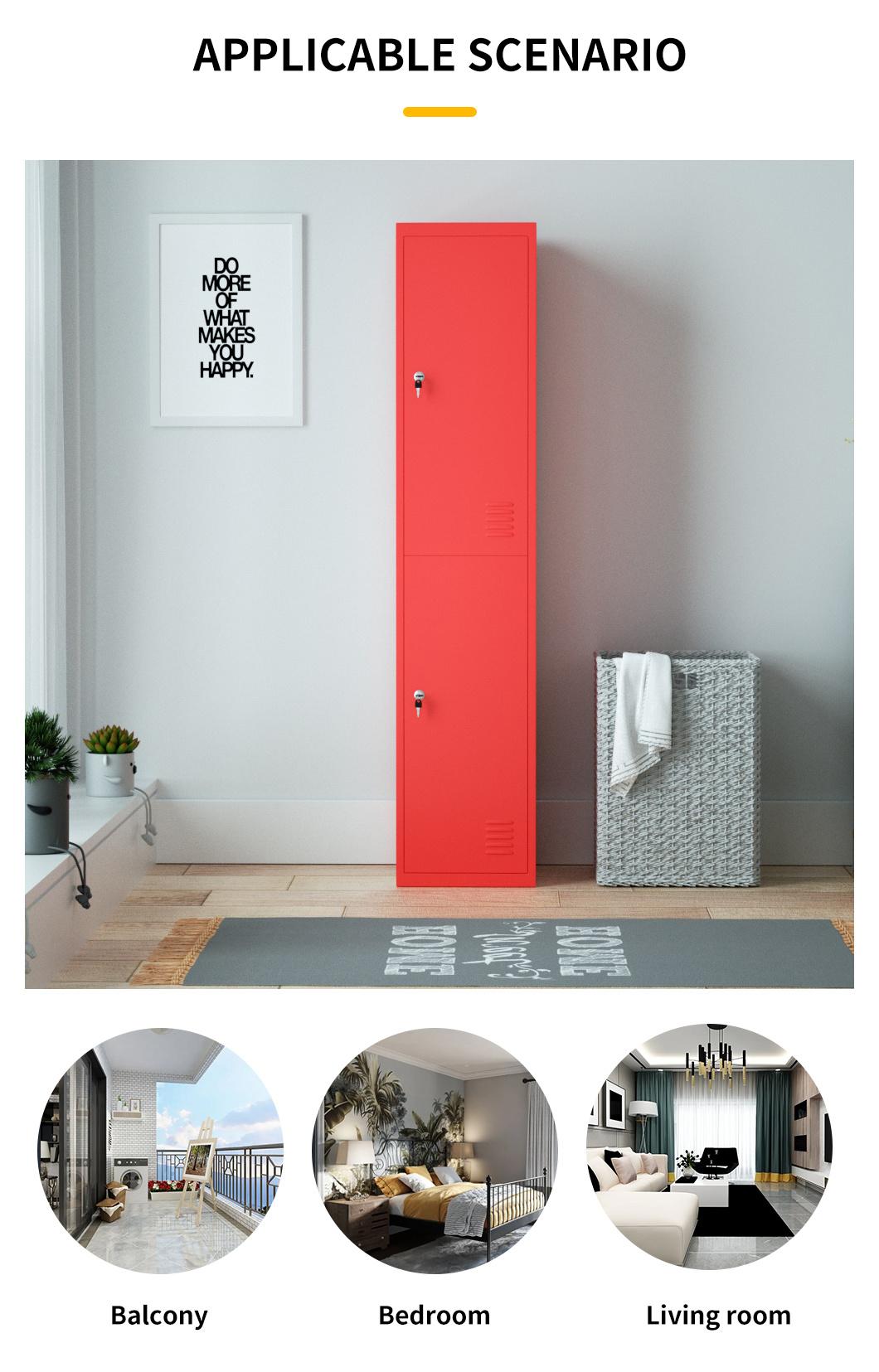 Gym Used Steel Locker 2 Doors Storage Metal Locker