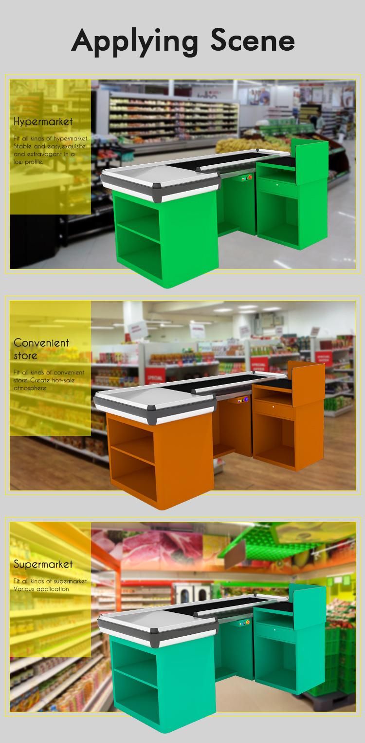 Automatic Cashier Desk Supermarket Counter Table Checkout Counter Grocery Store