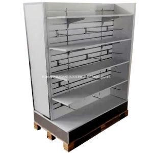 CY048-China Manufactured Customized Modern Designed Metal Frame Acrylic Wooden Supermarket Retail Display Shelf