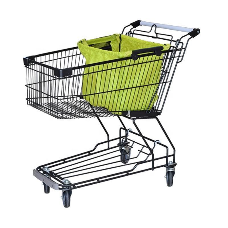 Wire Basket Trolley Store Hand Push Basket Cart/Shopping Cart