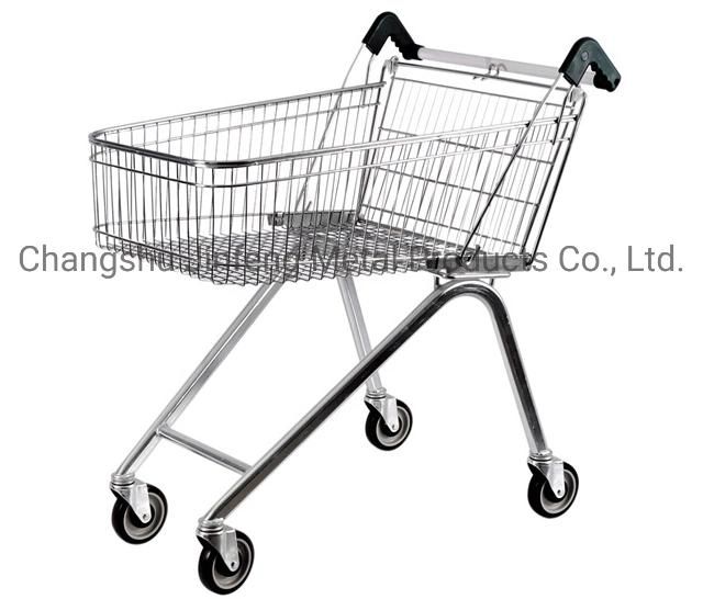 Supermarket Equipment Metal Shopping Carts with Wheels