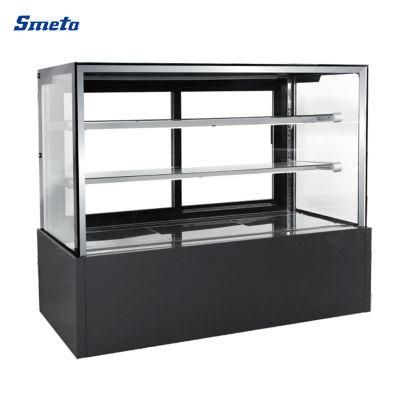 1.2m Width Commercial Square Glass Cake Chiller Display Cabinet Refrigeration Showcases