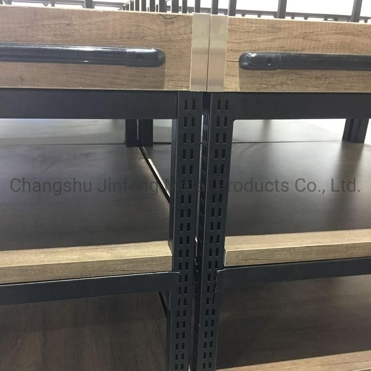 Supermarket Promotion Table Promotion Display Shelves Exhibition Stand with Steel and Wood