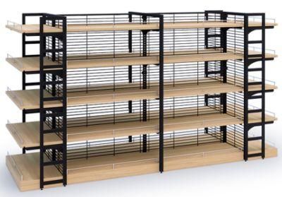 Multifunctional 4 Tiers Floor Wood Rack Display Shelf