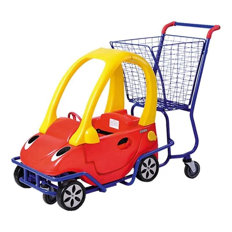 High Quality Plastic Shopping Cart Supermarket Children Trolley