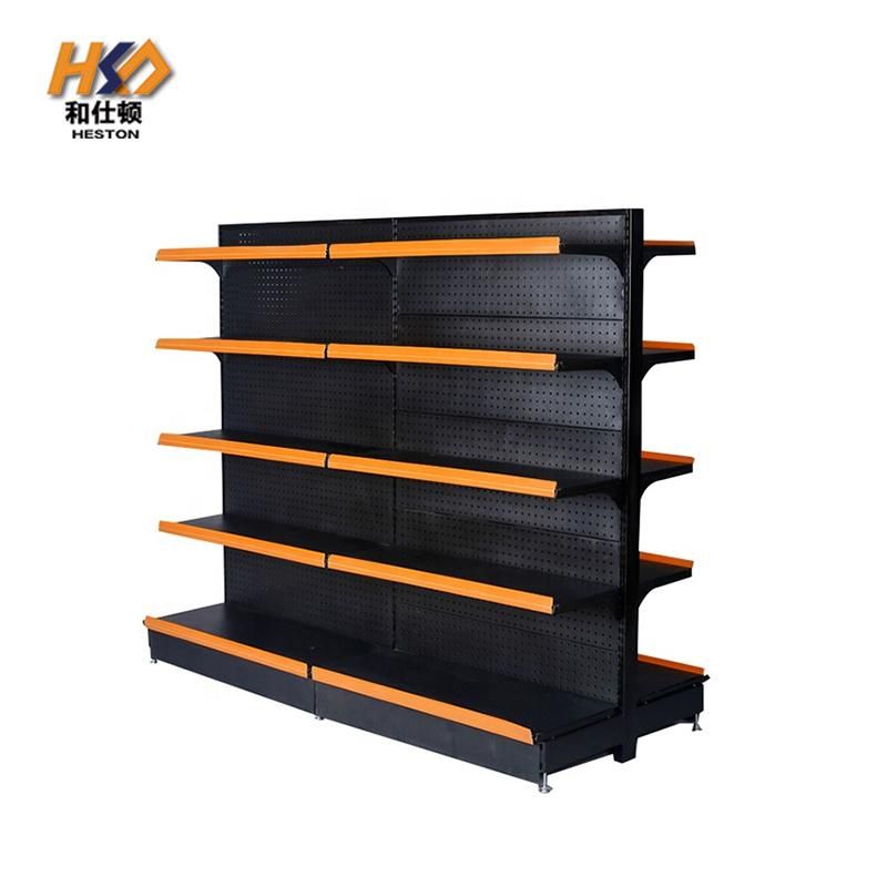 Retail Store Double Sided Metal Rack Merchandise Display Supermarket Gondola Shelf