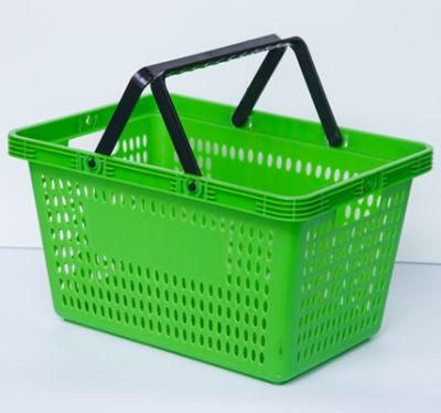 Supermarket Fruit Vegetable Handle Plastic Basket