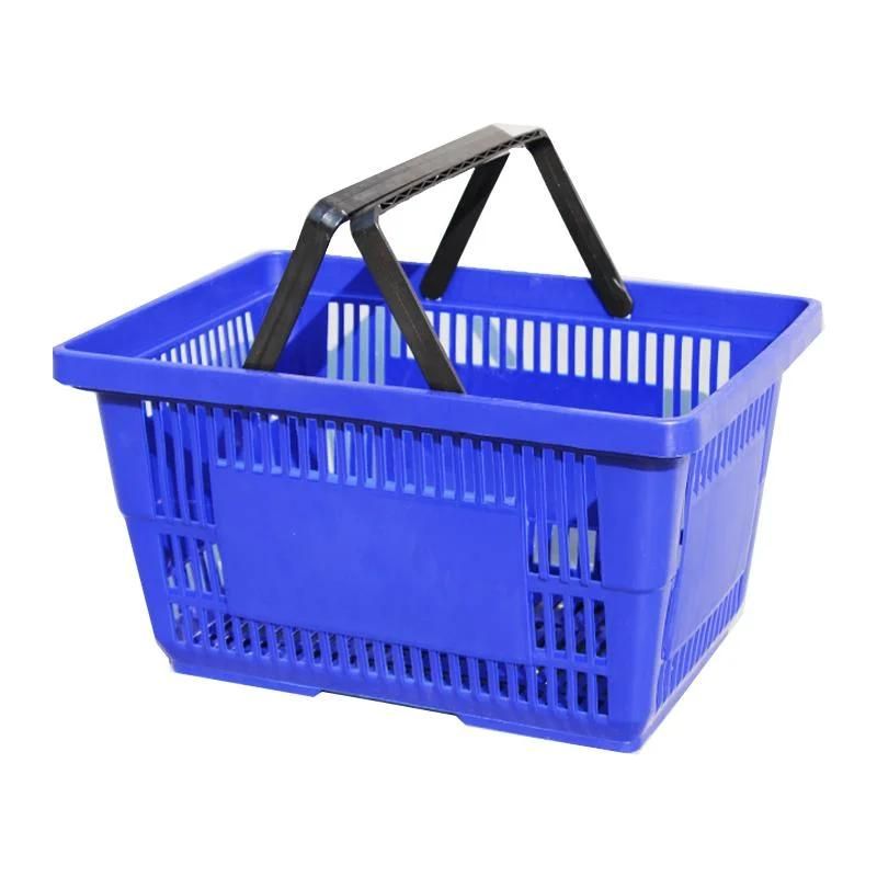 Small Cosmetic Toy Clothes Supermarket Plastic Shopping Basket with Handle