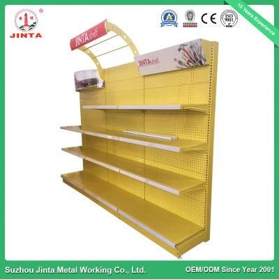 Perforated Panel Metal Supermarket Shelf