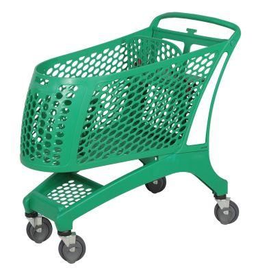 Hot Sell Plastic Basket Supermarket Shopping Trolley Cart