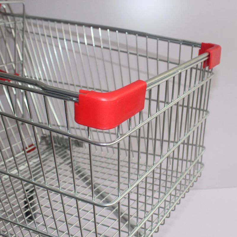 Supermarket European Style Shopping Trolley with Four Wheels, Good Price