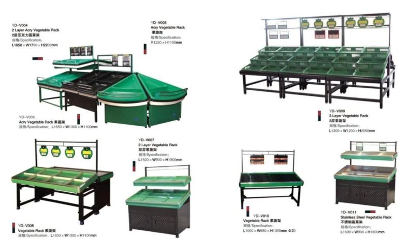 Fruit Vegetable Display Rack, Supermarket Equipment (YD-V001)