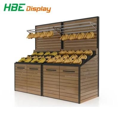 Hot Sale Wall Type Banana Wood Rack with Cabinet