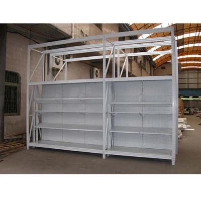 Integrated Shelving for Shops with Heavy Duty Post Frame