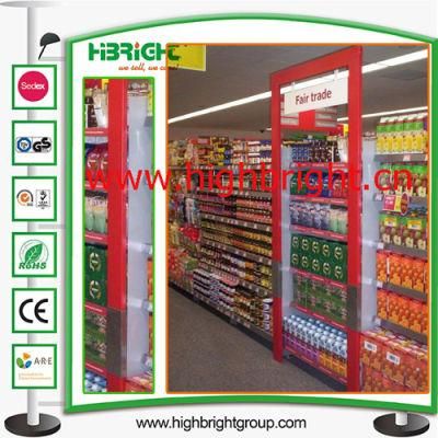 Gocery Store Gondola Supermarket Shelves with Promotion Door Frame
