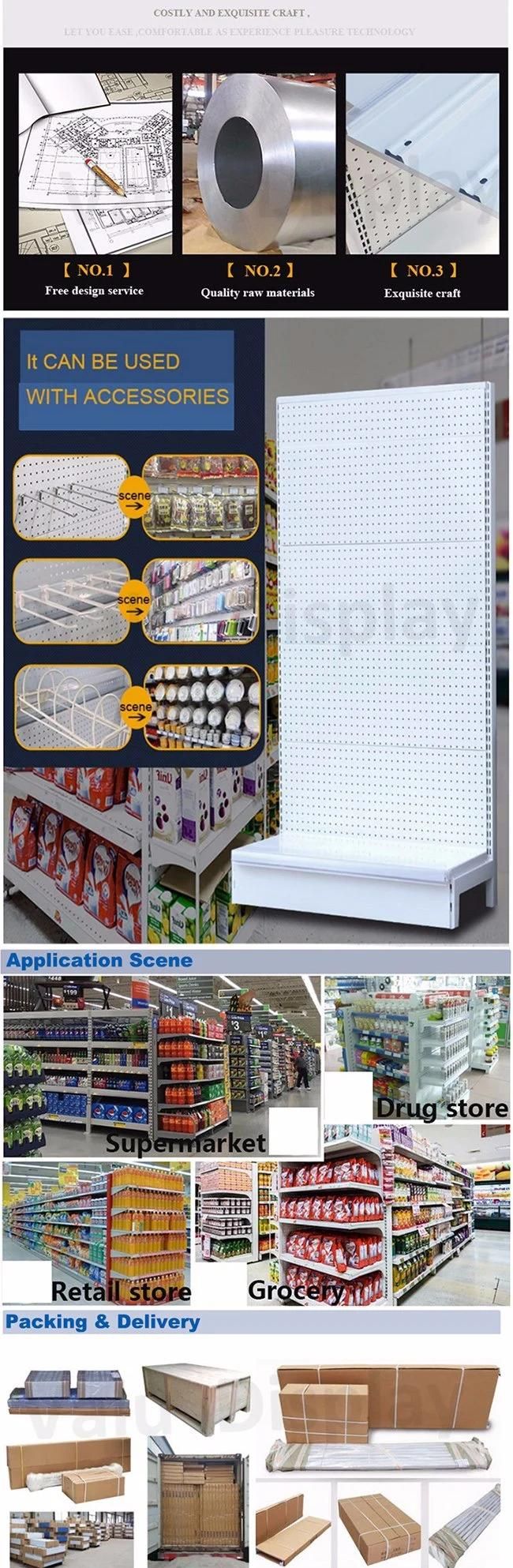 Double Sided Metal Shelf for Supermarket