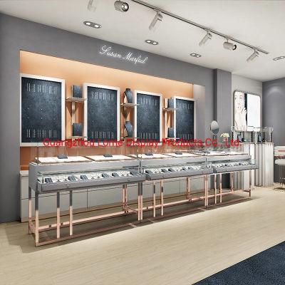 Retail Store Decoration Furniture Glass Jewelry Showroom Showcase Display