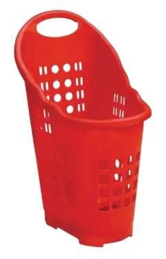 Free Sample Double Handle Grocery Shopping Plastic Basket for Supermarket