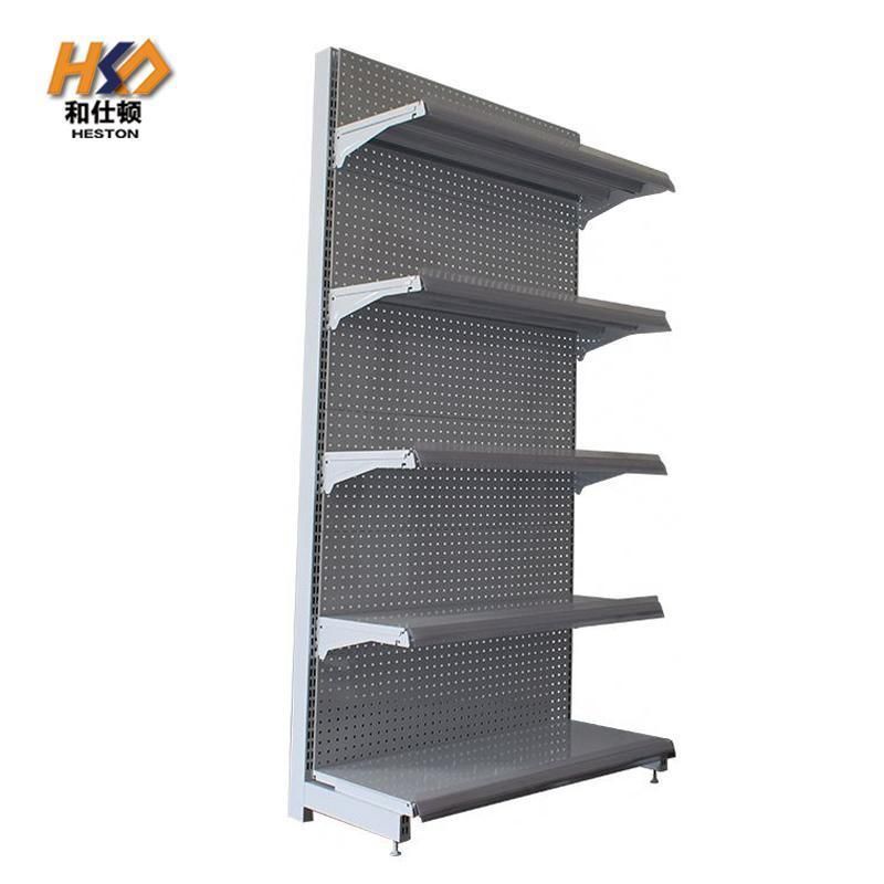 Heavy Duty Supermarket Snack Racks Metal Display Shelf Gondola