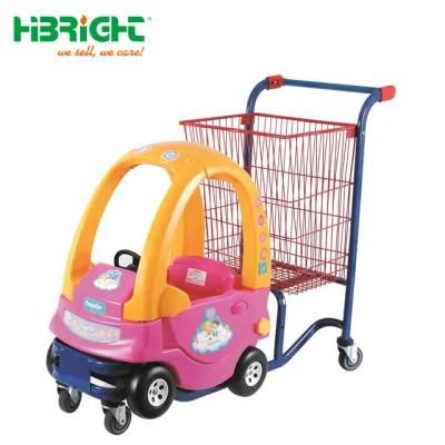 Shopping Mall Children Supermarket Cart Kids Shopping Trolley with Seat