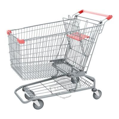 High Quality Hypmarket American Shopping Trolley with 4wheels