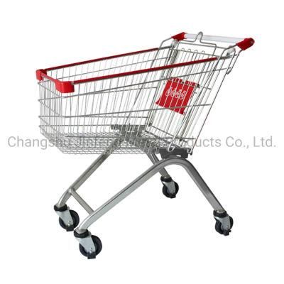 Supermarket European Style Metal Trolley Shopping Carts