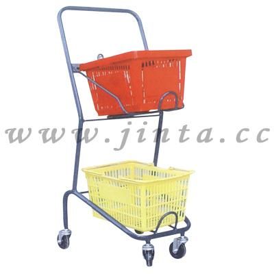 Supermarket Use Plastic Basket Cart