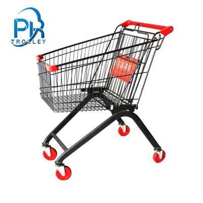 High Quality European Style Customized Supermarket Metal Shopping Trolley Cart