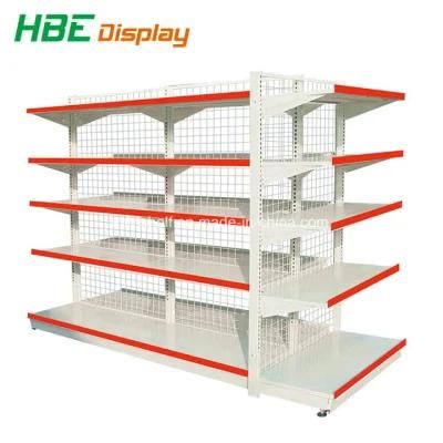 Wire Mesh Back Panel Supermarket Shelf Display Rack for Sale