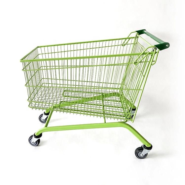 Supermarkets Metal Shopping Carts Shopping Malls Trolleys with Wheels