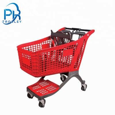 175L High Quality Plastic Shopping Trolley Cart for Supermarket