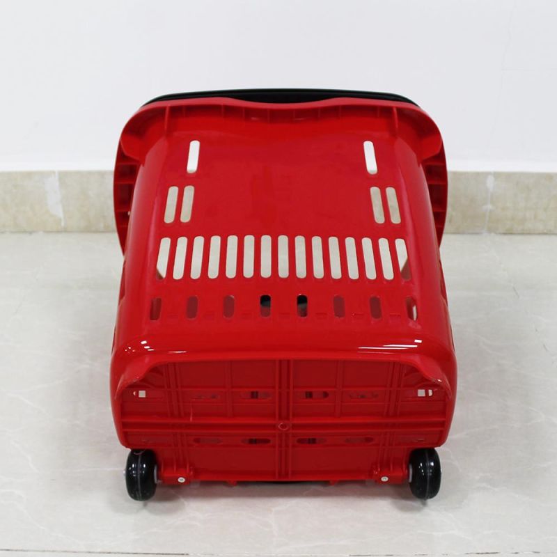 Plastic Basket with Handle for Supermarket 40L