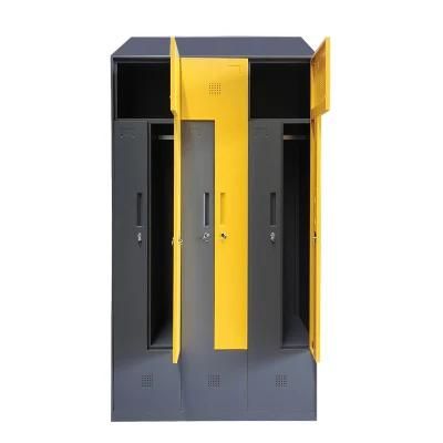 Steel 6 Doors Clothes Locker with Slope Top Imported From China