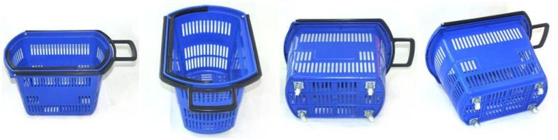 Affordable Price Large Four Wheels Supermarket Shopping Trolley Basket