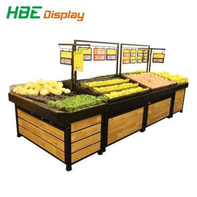 Highbright Fruit Store Wooden Display Rack with Price Tag