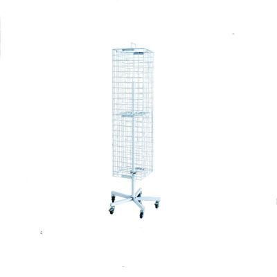 Floor Standing Mesh Accessory Display Hanging Rack with Hooks Wire Panel Rack