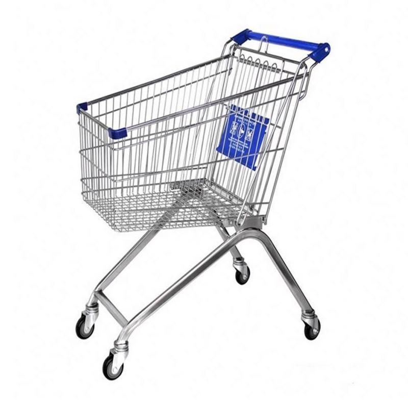 High Quality Supermarket Grocery Shopping Cart Trolley 4 Wheel