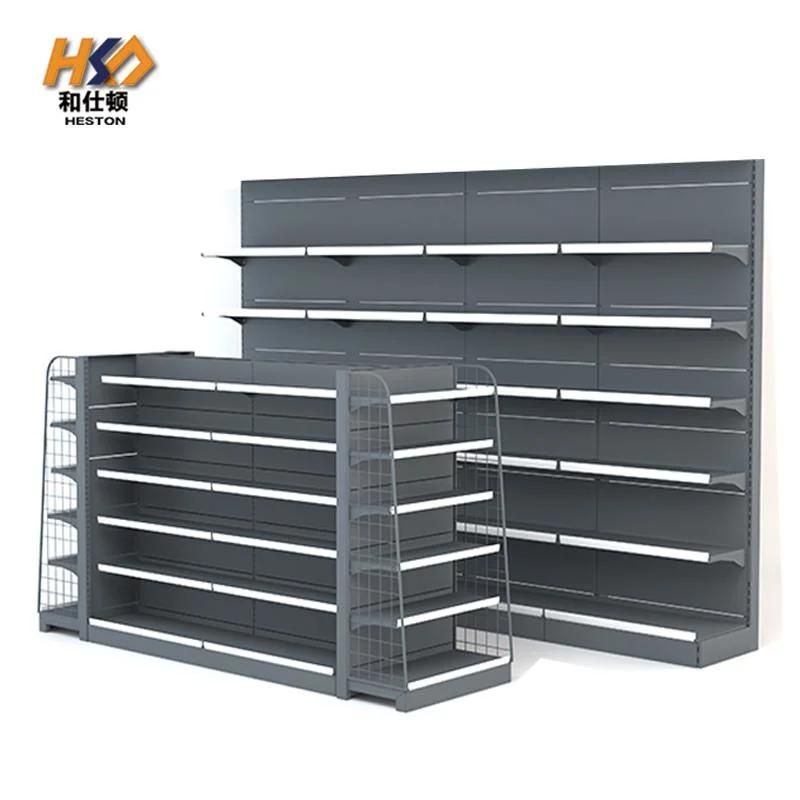 Factory Customized Gondola Grocery Display Stand Racks Supermarket Shelves