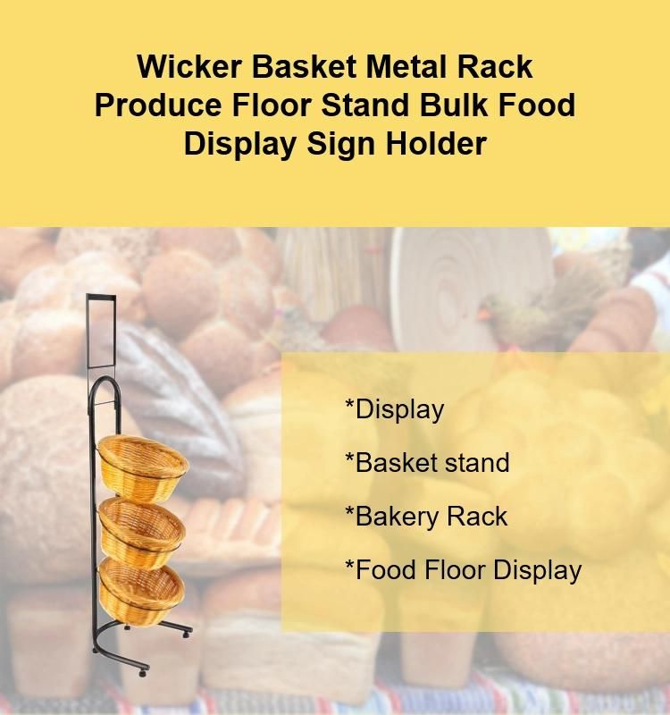 Useful Metal Wire Display Rack with Square Basket